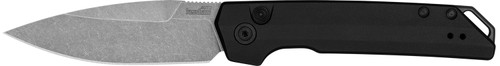 Kershaw 7038 Launch Iridium Automatic 3.45" Folding Spear Point Stonewashed CPM MagnaCut Blade, Black Anodized Aluminum Handle