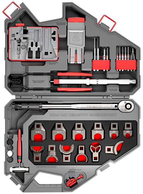 Real Avid Armorer's Master Kit Pro Complete AR-15 Gunsmithing Tool Set Gray/Red