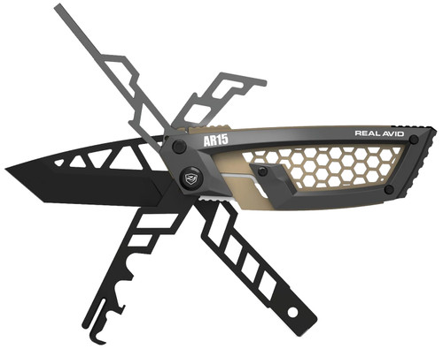 Real Avid AVGTEAR Gun Tool Edge AR-15 Stainless Steel 2.60" Tanto Blade Multi-Tool