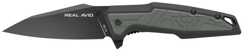 Real Avid AVRAV1 RAV-1 3.25" Folding Modified Clip Point Black Oxide 4Cr14 Blade GFN Handle