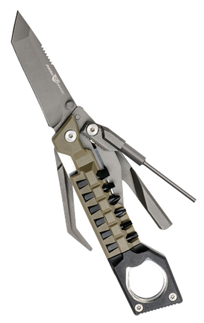 Real Avid AVPSTL Pistol Tool Silver Stainless Steel 3" Serrated Tanto Blade Handgun