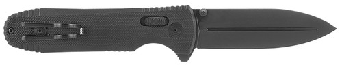 SOG Pentagon XR LTE Folding Knife 3.60" Spear Point Graphite TiNi Cryo CTS XHP Blade Black G10 Handle with Belt Clip