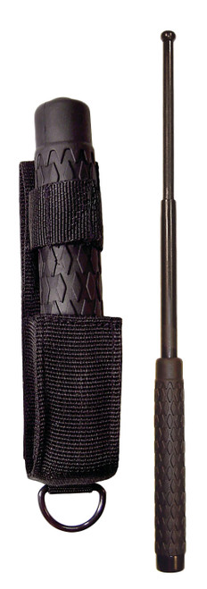 PSP Expandable Steel Baton 21" Black Rubber Handle with Sheath