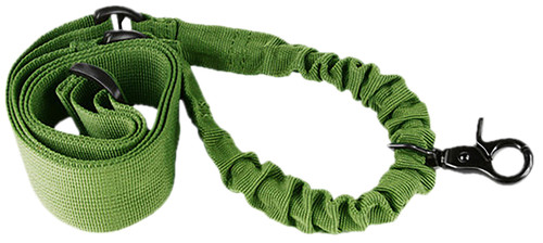 Aim Sports AOPSG One Point Green Bungee Rifle Sling Elastic 25" OAL Fully Adjustable