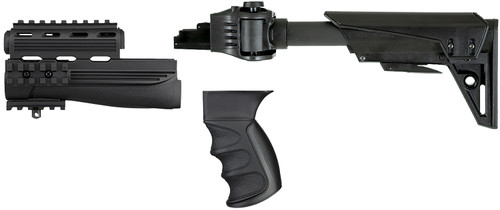 ATI Outdoors Strike Force AK-47 Side-Folding 6-Position Adjustable Stock Kit Black