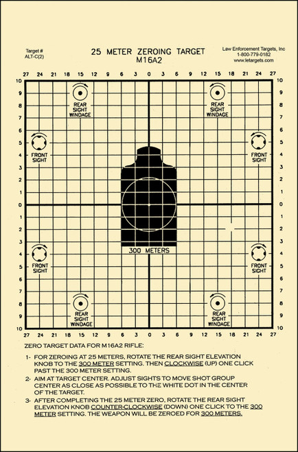 Action Target ALTC2100 25-Meter Zeroing Tagboard Targets 8.75"x11.5" Black/White 100 Per Box