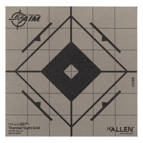 Allen 15789 Thermal Sight-In Grid Paper Hanging Targets 6"x6" Black/Gray