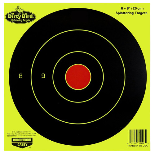 Birchwood Casey 35950 Dirty Bird Bullseye Paper Hanging Target Pistol/Rifle Black/Yellow 50 Per Pkg