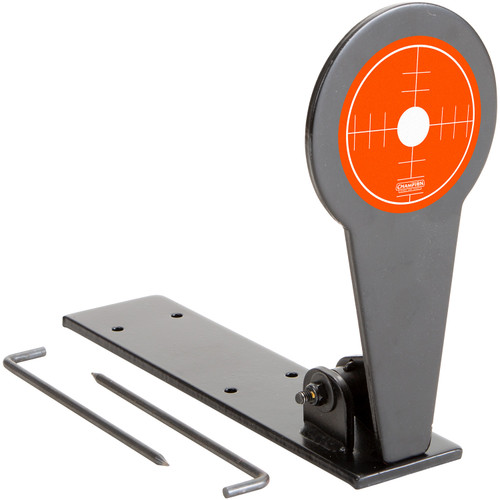 Champion Targets 40881 Gong Popper Rimfire Steel Target Orange Standing with Ground Stakes