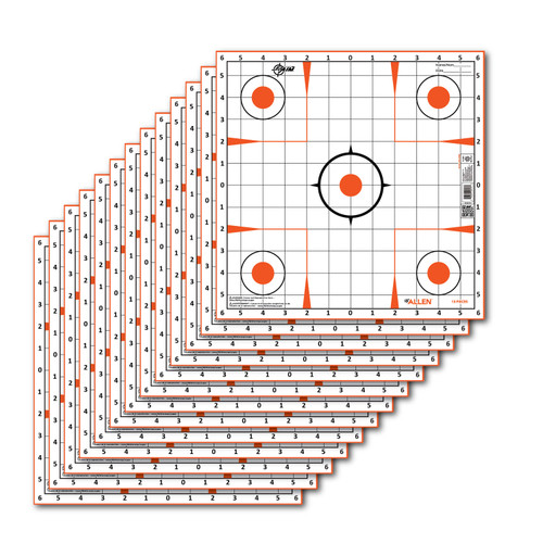 EZ-Aim 15333 Sight-In Grid Paper Target 12"x12" 13 Per Pack