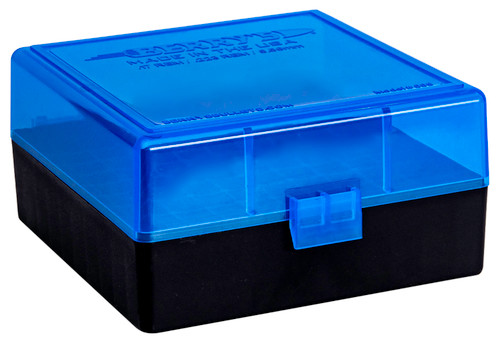 Berry's 86410 Ammo Box 223 Rem/5.56 NATO Blue/Black Polypropylene 100-Round