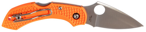 Spyderco C28POR2 Dragonfly 2 2.30" Folding Drop Point Plain VG-10 SS Blade Orange FRN Handle with Pocket Clip