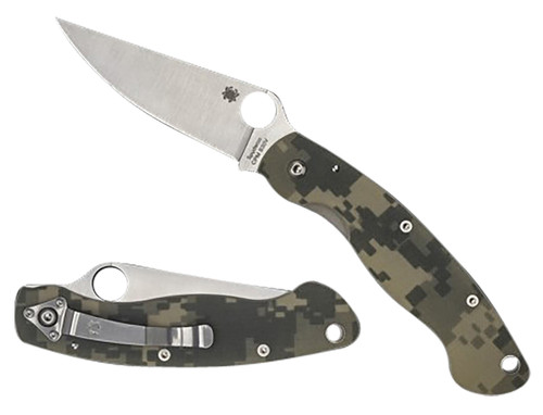 Spyderco C36GPCMO Military 4" Folding Knife Plain Stonewashed CPM S30V Blade Digital Camo G10 Handle