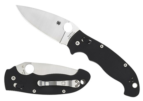 Spyderco C95GP2 Manix 2 XL 3.85" Folding Knife Plain Satin CPM S30V Blade Black G10 Handle Pocket Clip