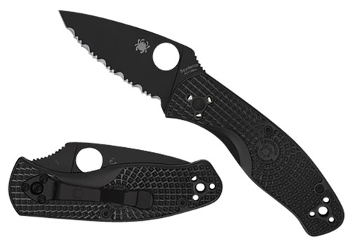 Spyderco Persistence Lightweight Folding Knife 2.75" Black Oxide 8Cr13MoV Blade Black FRN Handle C136PBBK