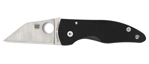 Spyderco C264CFP MicroJimbo Folding Knife 2.45" Wharncliffe Plain Satin CPM S90V Blade, Black Carbon Fiber Handle