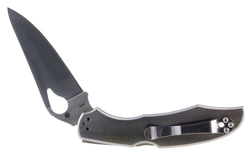 Spyderco BY03P2 Byrd Cara Cara 2 3.75" Folding Spear Point Plain 8Cr13MoV SS Blade Stainless Steel Handle with Pocket Clip