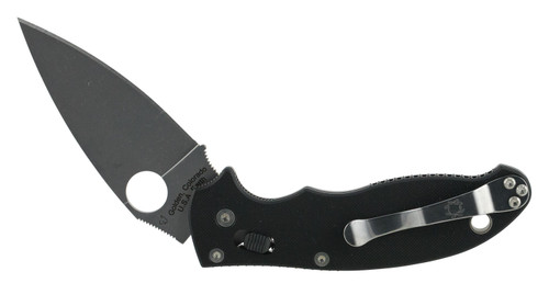 Spyderco C101GP2 Manix 2 3.37" Folding Drop Point Plain CPM S30V SS Blade Black G10 Handle with Pocket Clip