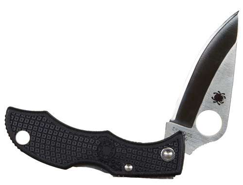 Spyderco Ladybug 3 1.94" Folding Clip Point Plain VG-10 SS Blade Black FRN Handle