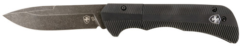 Templar Knife AAABK321 Auto Assist 3.50" Folding Drop Point Plain Black Oxide D2 Steel Blade, 4.25" Aluminum Handle