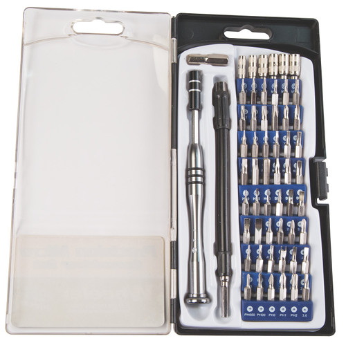 Wheeler 564018 Precision Micro Screwdriver Set Chrome Plated Steel Extendable Handle 58 Pieces