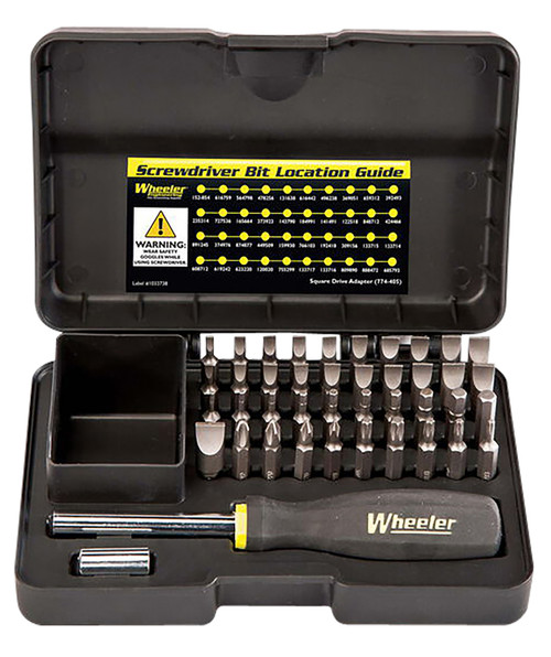 Wheeler 43-Piece Gunsmithing Screwdriver Set, Black, Firearm-Specific Bits
