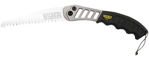 Wicked Tree Gear WTG001 Folding Hand Saw 7" High Carbon Steel Blade Black Overmolded Aluminum Handle