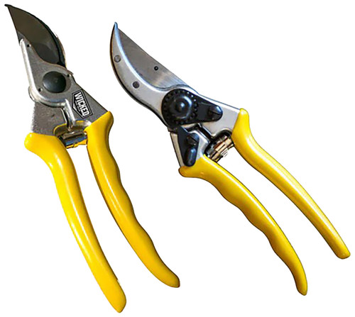 Wicked Tree Gear WTG017 Hand Pruner Aluminum Frame Yellow Ergonomic Handle