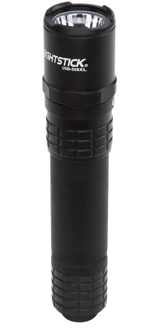 Nightstick USB558XL USB Rechargeable Tactical Flashlight Black Anodized 125/450/1100 Lumens White LED
