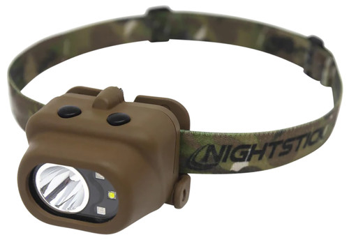 Nightstick NSP-4610C Multi-Function Headlamp Flat Dark Earth/Camo Strap Green/Red/White LED 93m Beam