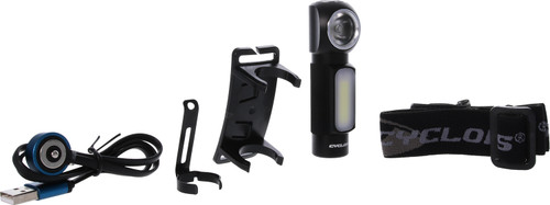 Cyclops Hades Horizon 500 Lumen Rechargeable Headlamp Black Anodized Red/White P9 LED 100m Range