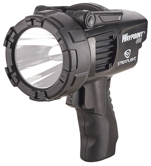 Streamlight 44911 WayPoint 400 Rechargeable Spotlight 1400 Lumens White LED Black Polycarbonate