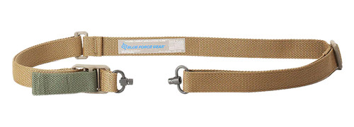 Blue Force Gear VCASPB125AACB Vickers Push Button Sling Coyote Brown Cordura Padded 36"-62" OAL