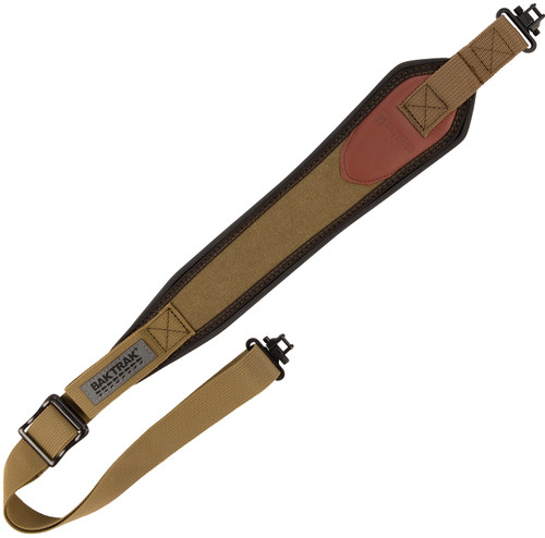 Heritage Cases 8110 Long Gun Sling Olive Canvas with Leather Trim Adjustable 33-46 Inch