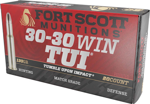 Fort Scott Munitions 3030130SCV Tumble Upon Impact (TUI) Solid Copper Spun CS 130 Grain .30-30 Winchester