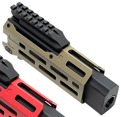 Strike Industries CEVOHG6FDE 6" M-LOK Handguard Flat Dark Earth Aluminum for CZ Scorpion EVO with Faux Suppressor