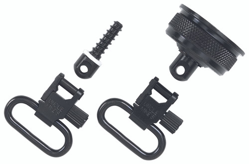 Uncle Mike's Mag Cap QD Swivel Set Steel Blued 1 Inch for 12 Gauge Remington 11-87