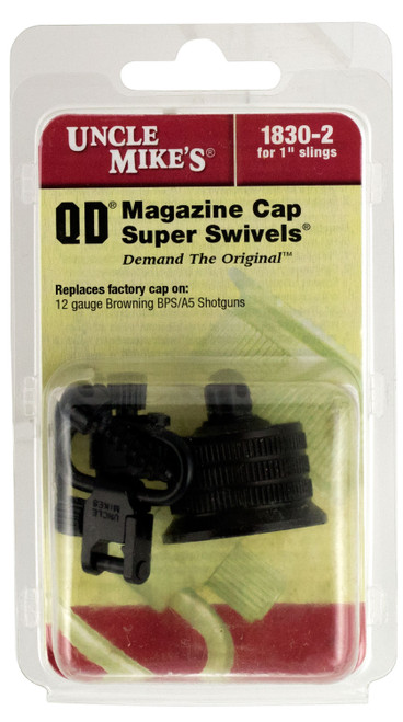 Uncle Mike's Mag Cap QD Swivel Set Steel Blued 1 Inch for 12 Gauge Browning BPS A5