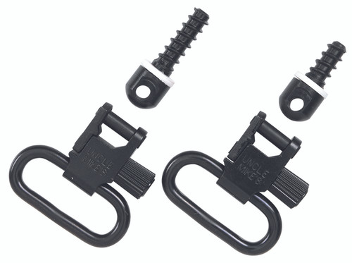 Uncle Mike's QD Super Swivel Tri-Lock Blued 1.25 Inch Loop for Rifles with Wood Forend