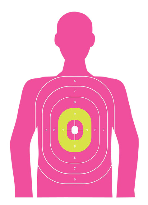 EZ-Aim 15646 In the Pink Silhouette Paper Shooting Target, 12x18", Pink, 8-Pack