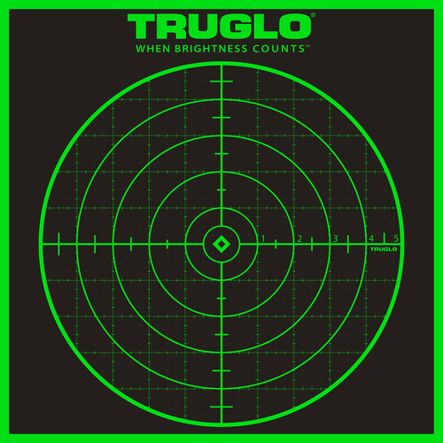TruGlo TG10A6 Tru-See Grid Self-Adhesive Heavy Paper Black/Green 12"x12" Bullseye 6 Pack