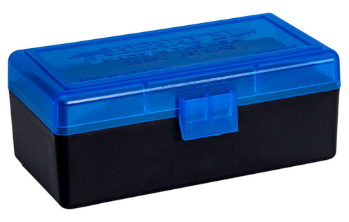 Berry's 36713 Ammo Box 38 Special/357 Mag Blue/Black Polypropylene 50 Round