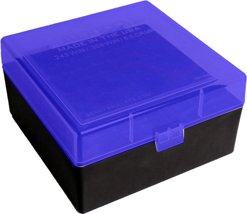 Berry's 87439 Flip-Top Ammo Box Blue/Black Polypropylene 100 Round Model 009