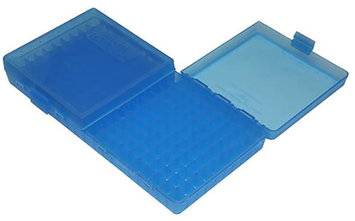 MTM Case-Gard P2004524 200 Series Multi-Caliber Handgun Ammo Box Clear Blue 200 Rounds