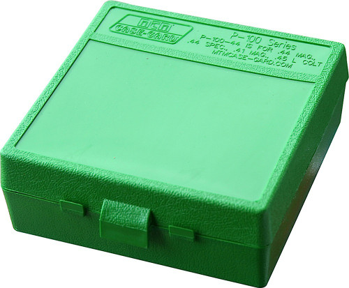 MTM Case-Gard P1004410 Flip-Top Ammo Box 100rd Multi Caliber Green Polypropylene