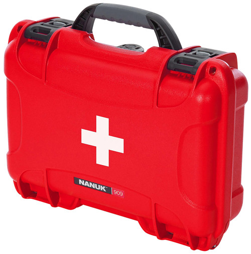 Nanuk 909FSA9 909 First Aid Case Red Resin w/ Latches