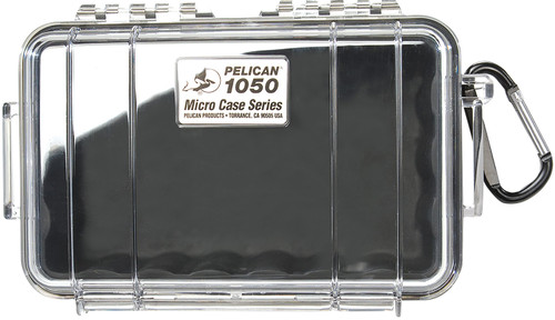 Pelican 1050025100 Micro Case Black/Clear Polycarbonate 7.99" Crushproof Watertight