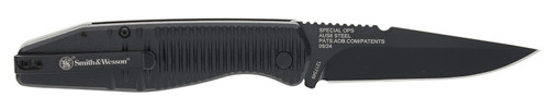 Smith & Wesson 1215357 Special Ops Full Size 3.40" Folding Drop Point Plain AUS-8A SS Blade Aluminum Handle
