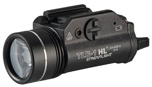 Streamlight 69889 TLR-1 HL Weapon Light, Black Anodized Aluminum, 1,000 Lumens, Picatinny Rail Mount