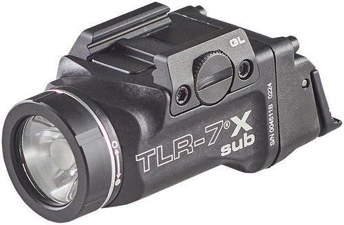 Streamlight 69400 TLR-7 X Sub Black 500 Lumens White LED Weapon Light Glock 43X MOS/48 MOS